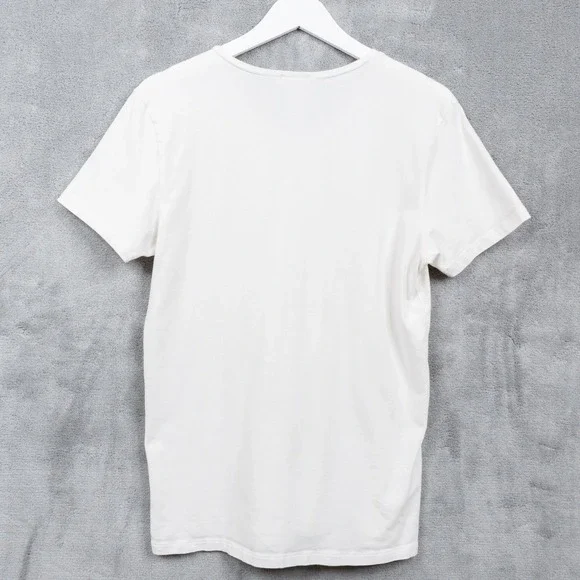 DIESEL Underwear The Essential V-Neck Short Sleeve T-Shirt Cotton White Mens L - Picture 4 of 6